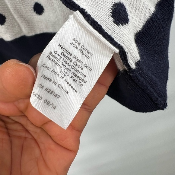 Talbots polka dot cardigan SP black white - Picture 10 of 12